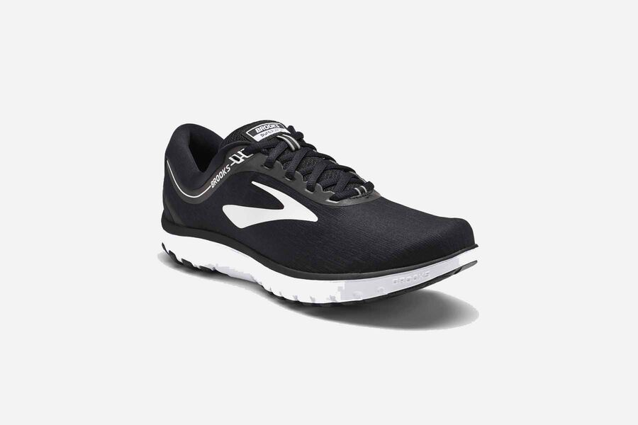 Brooks Pureflow 7 Road Running Shoes Womens Black/White 517029-YCQ